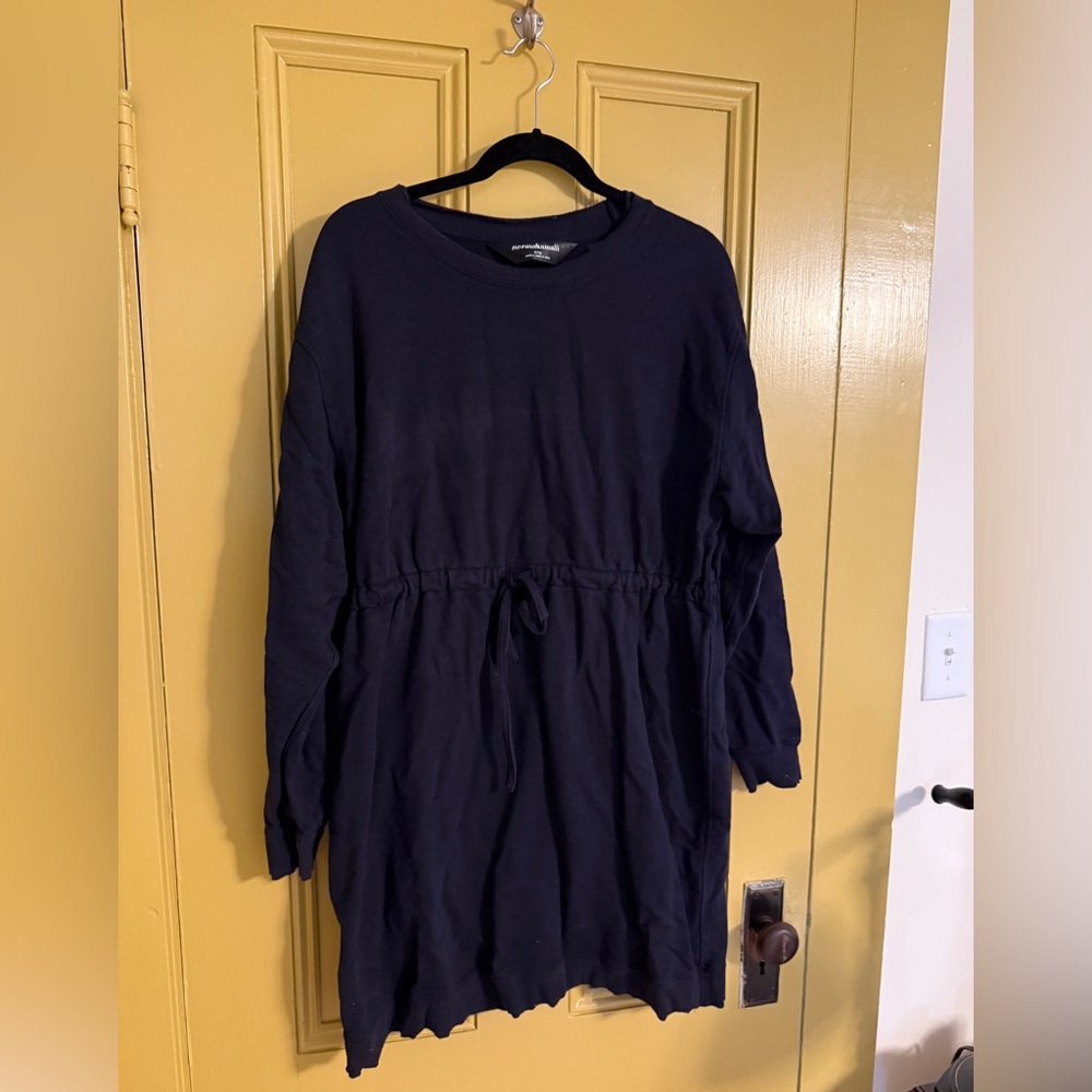 Norma Kamali Midnight Sweatshirt Dress